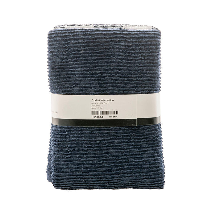 Tea Towel Set/2 Navy Terry
