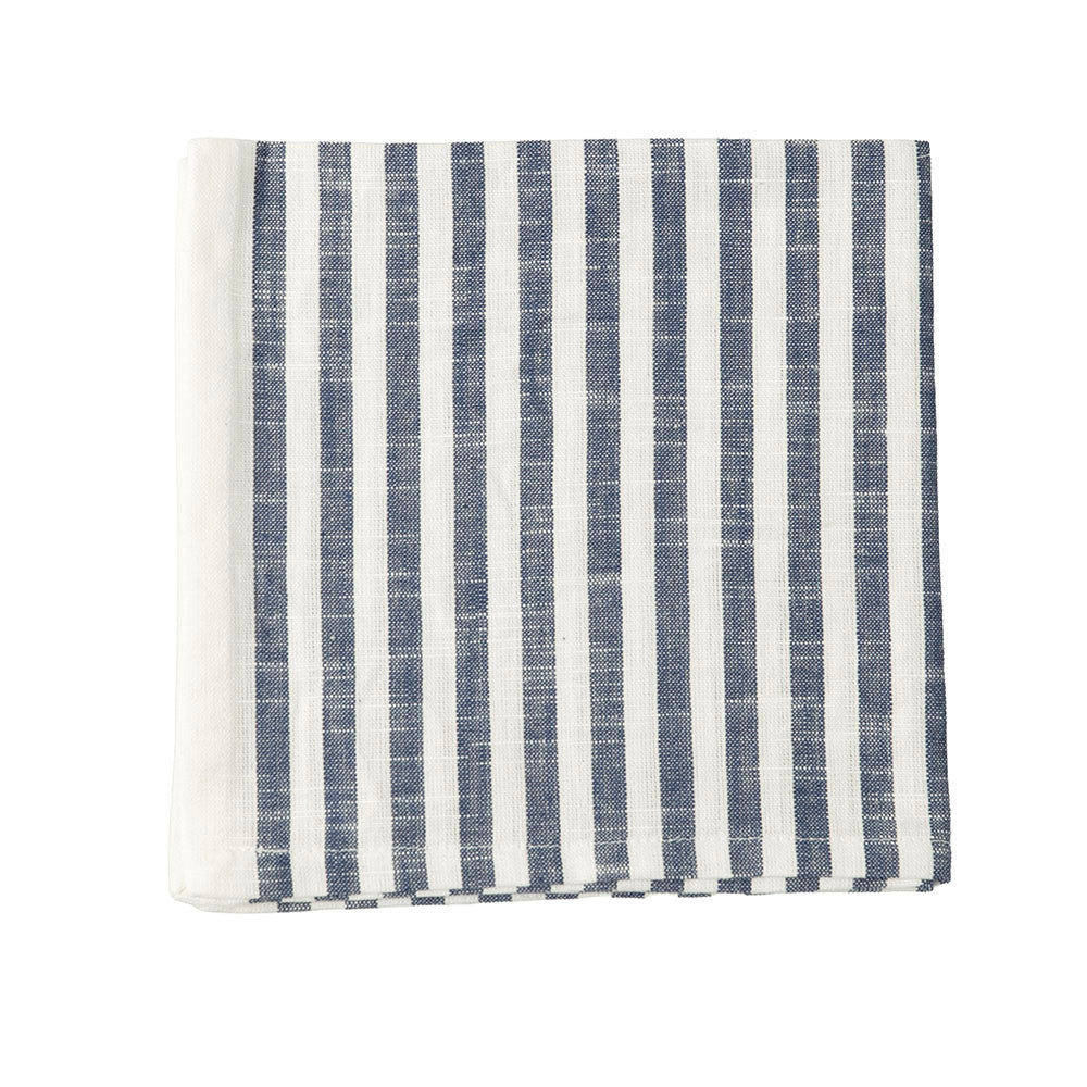 Slub Stripe Napkin Navy