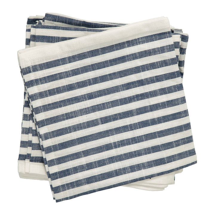 Slub Stripe Napkin Navy