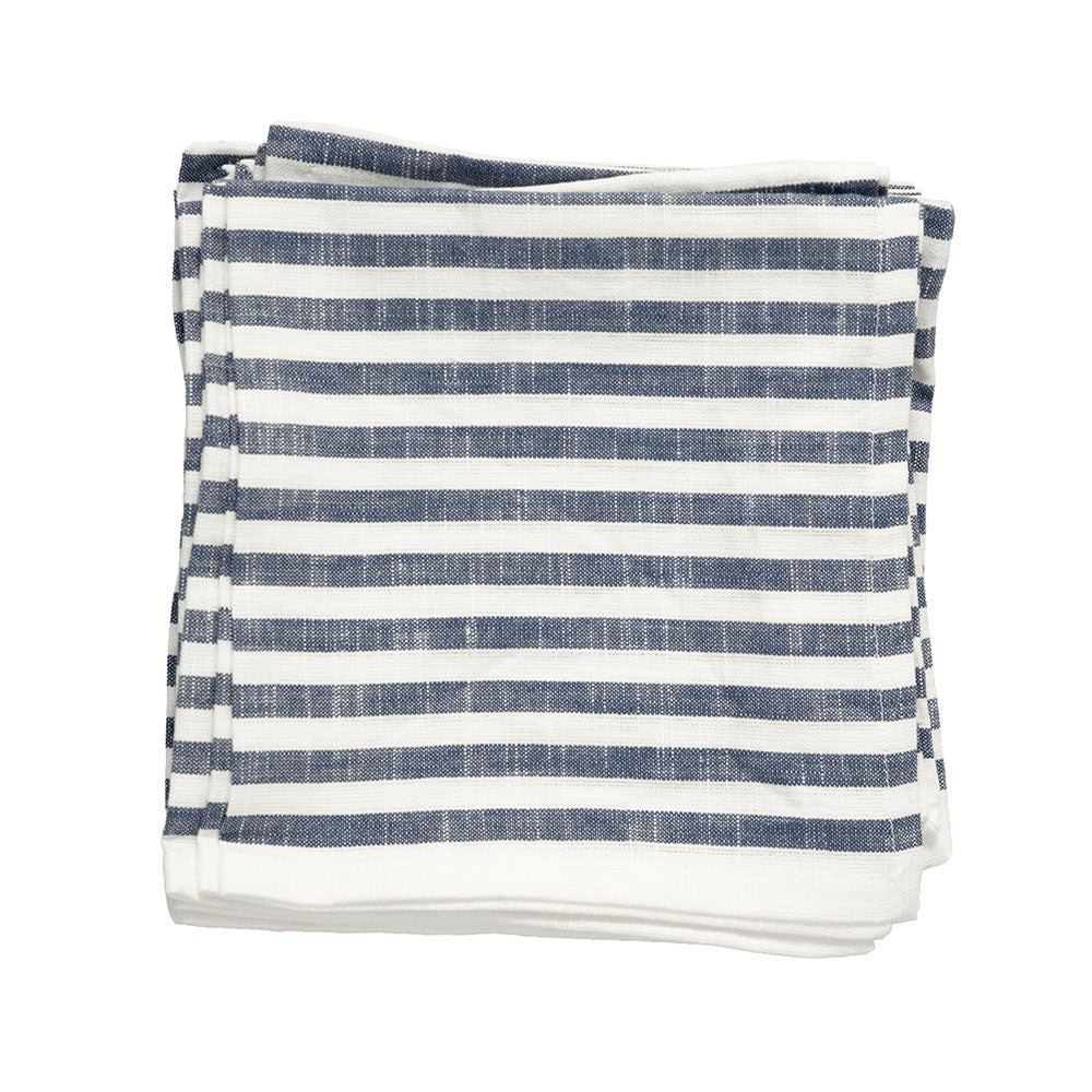 Slub Stripe Napkin Navy