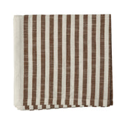 Slub Stripe Napkin Brown