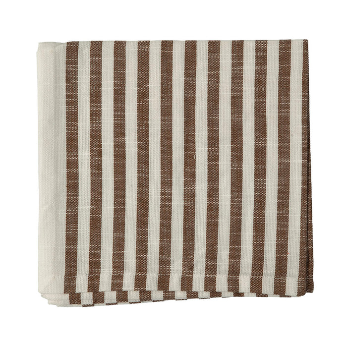 Slub Stripe Napkin Brown