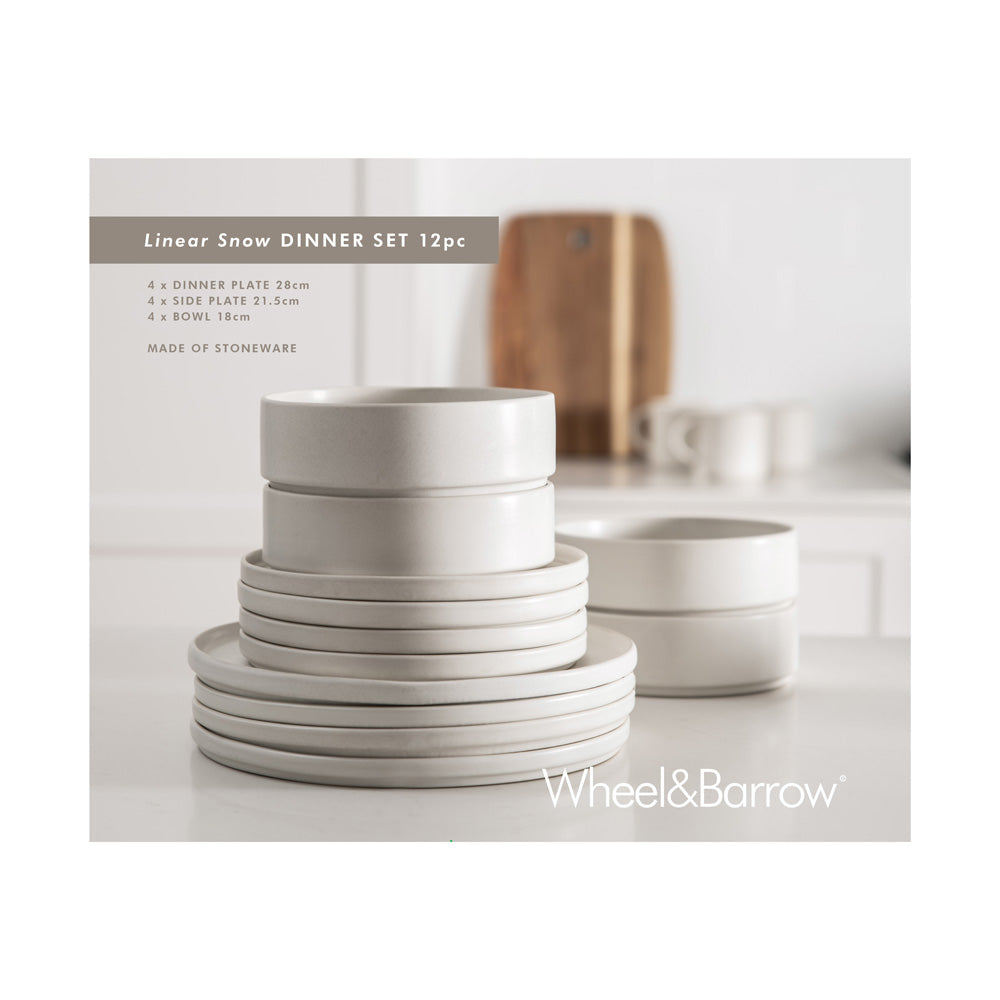 Dinner Set Linear Snow