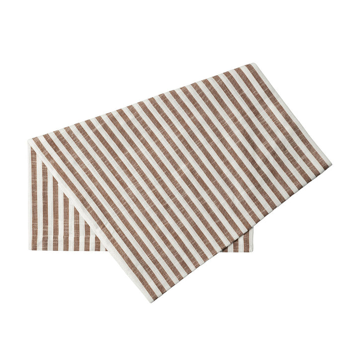 Slub Stripe Brown Runner