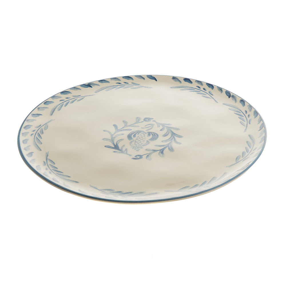 Blue Leaf Round 31cm Ceramic Platter