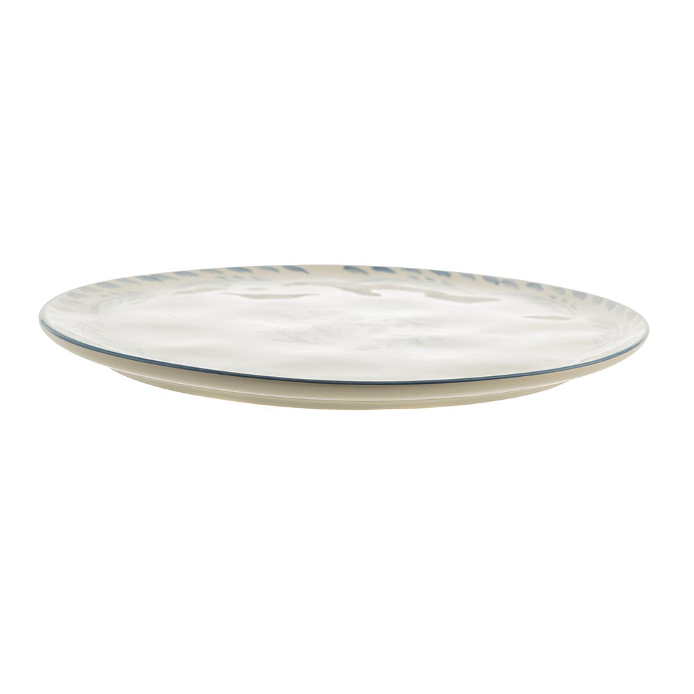 Blue Leaf Round 31cm Ceramic Platter