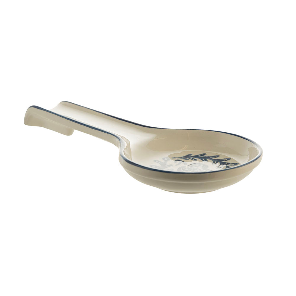Blue Leaf 28cm Ceramic Spoon Rest