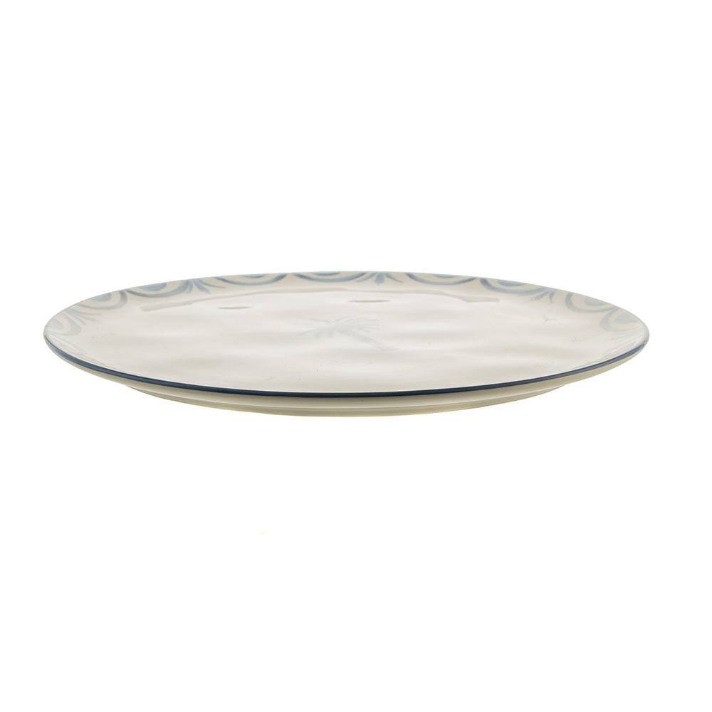 Blue Palm Round 31cm Ceramic Platter