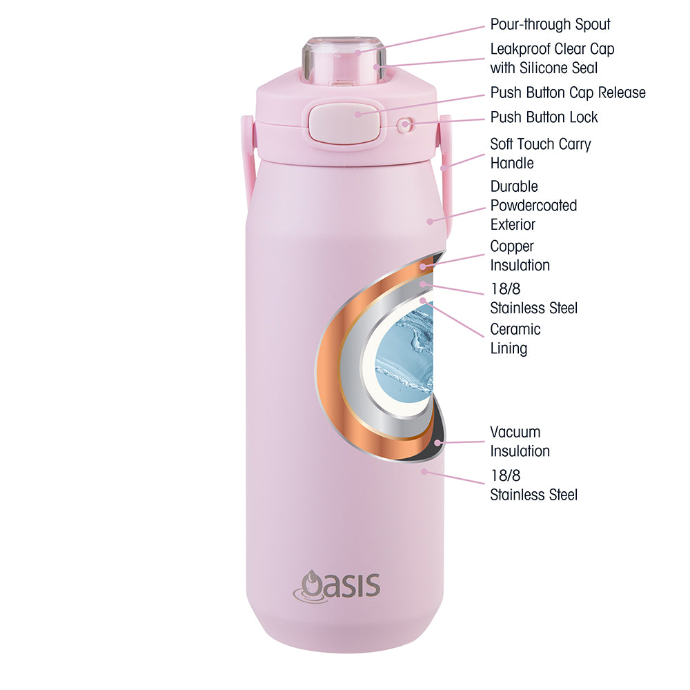 Oasis Ceramic Bottle Pink Lemonade 750ml