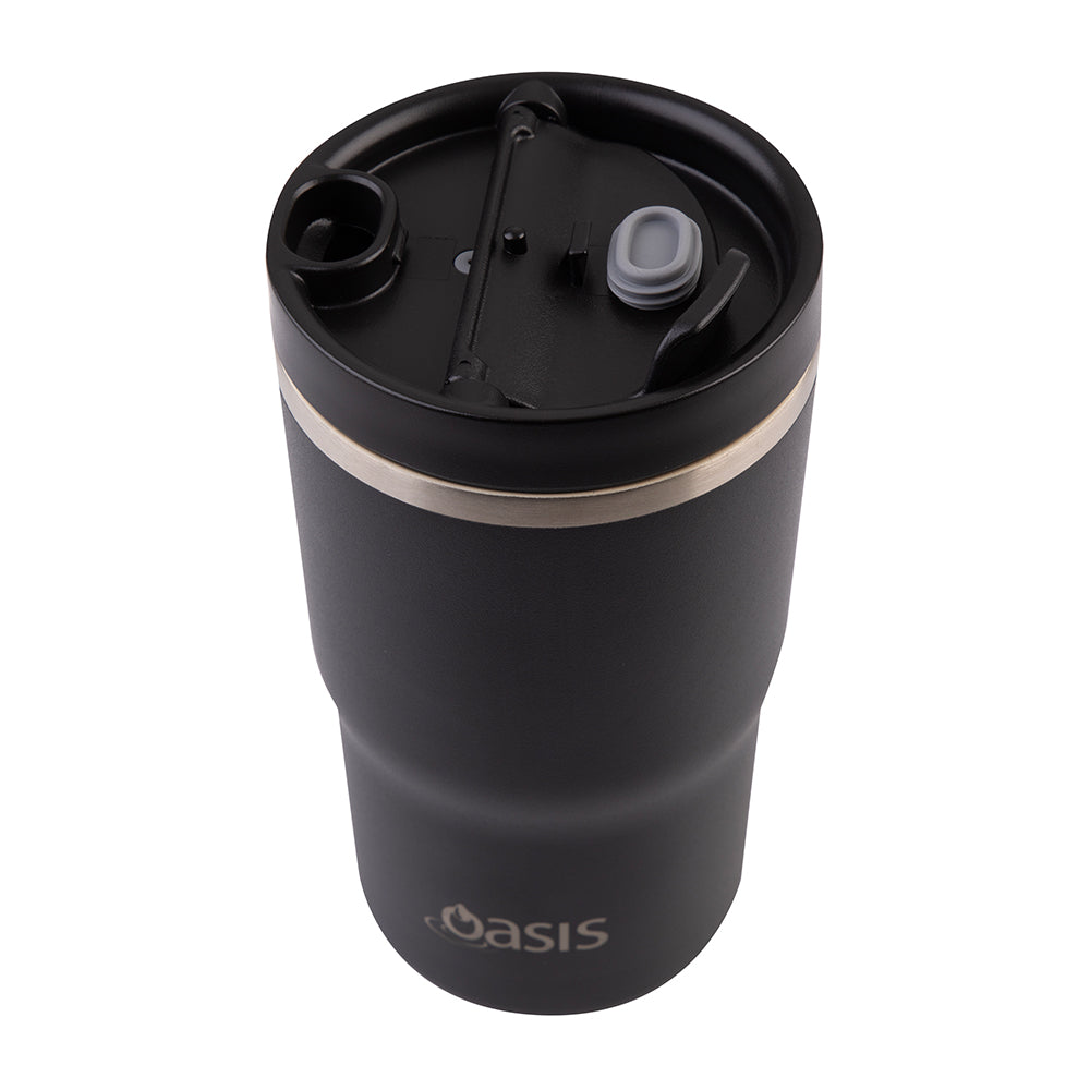 Oasis Ceramic Travel Cup Black 480ml