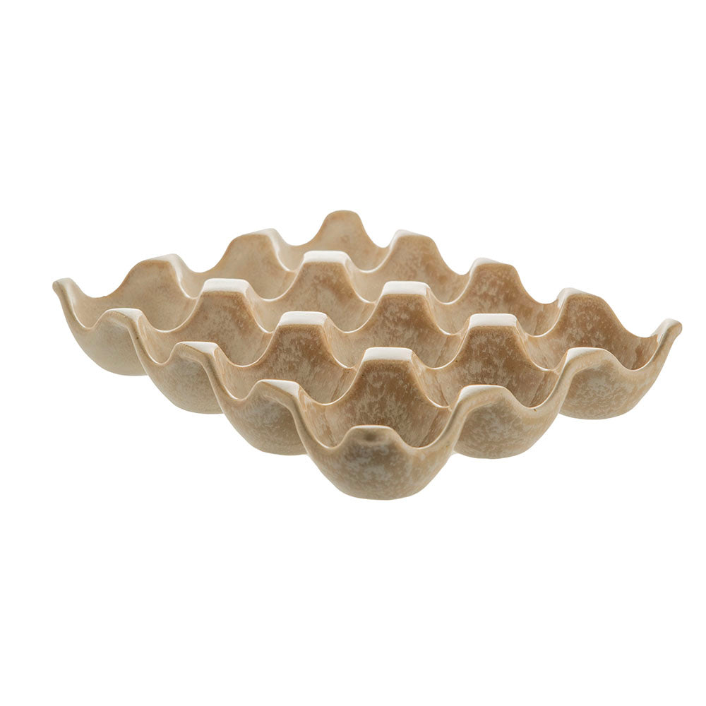 Provence Sand Stoneware 12 Egg Tray