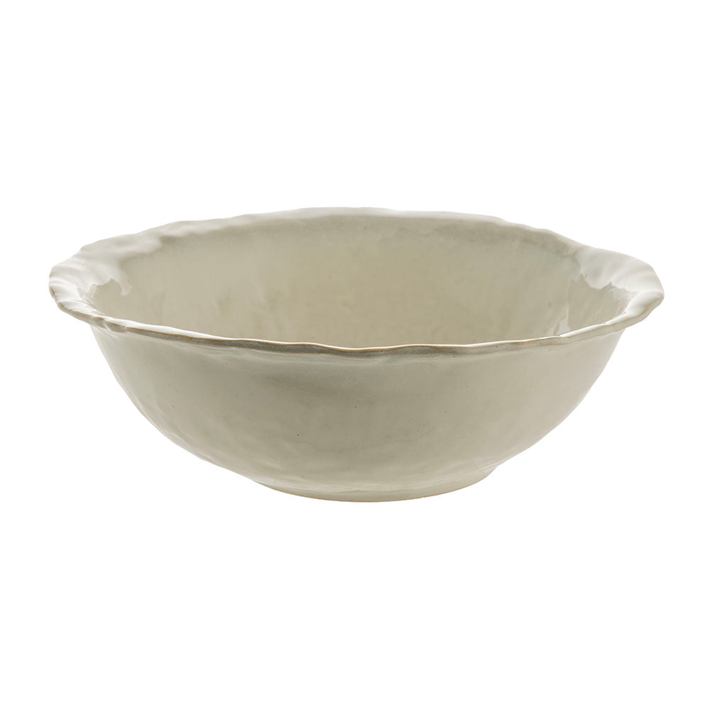 Monaco White Round 27x9cm Stoneware Salad Bowl