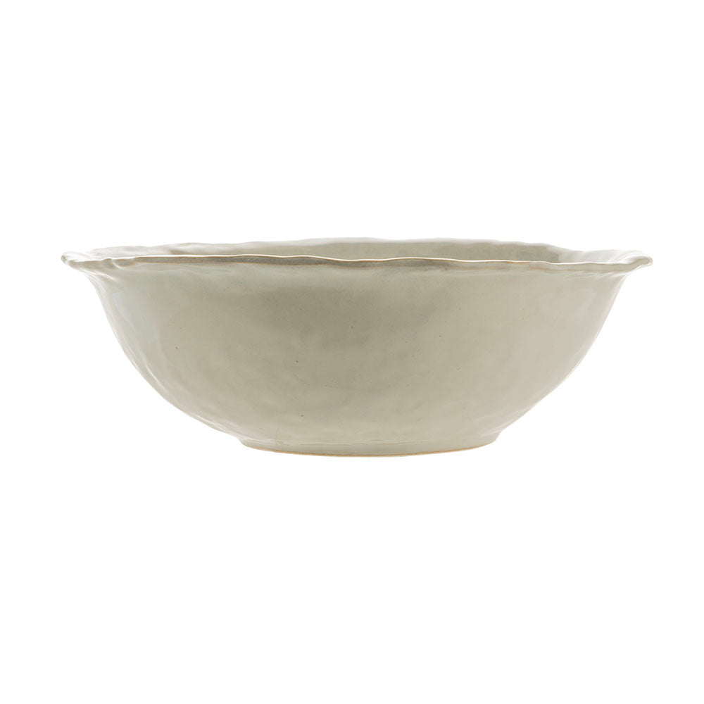 Monaco White Round 27x9cm Stoneware Salad Bowl
