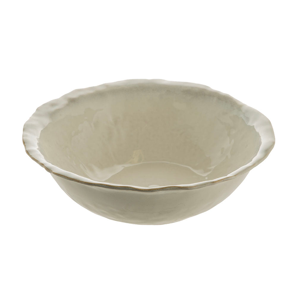 Monaco White Round 27x9cm Stoneware Salad Bowl