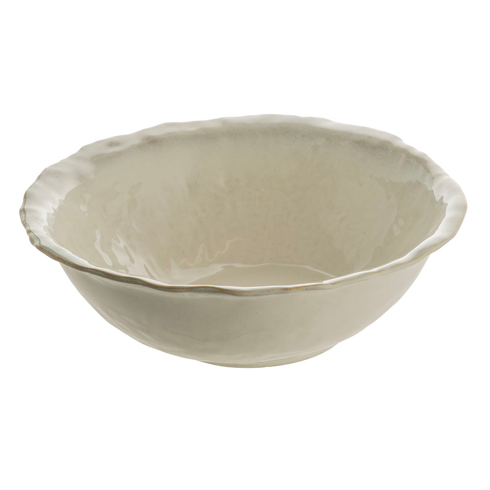 Monaco White Round 27x9cm Stoneware Salad Bowl