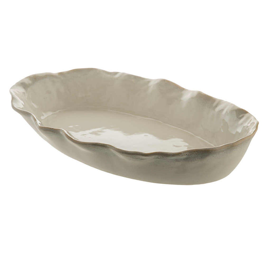 Monaco White Oval 43x7cm Stoneware Platter