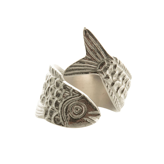 Fish Metal Napkin Ring Set/4