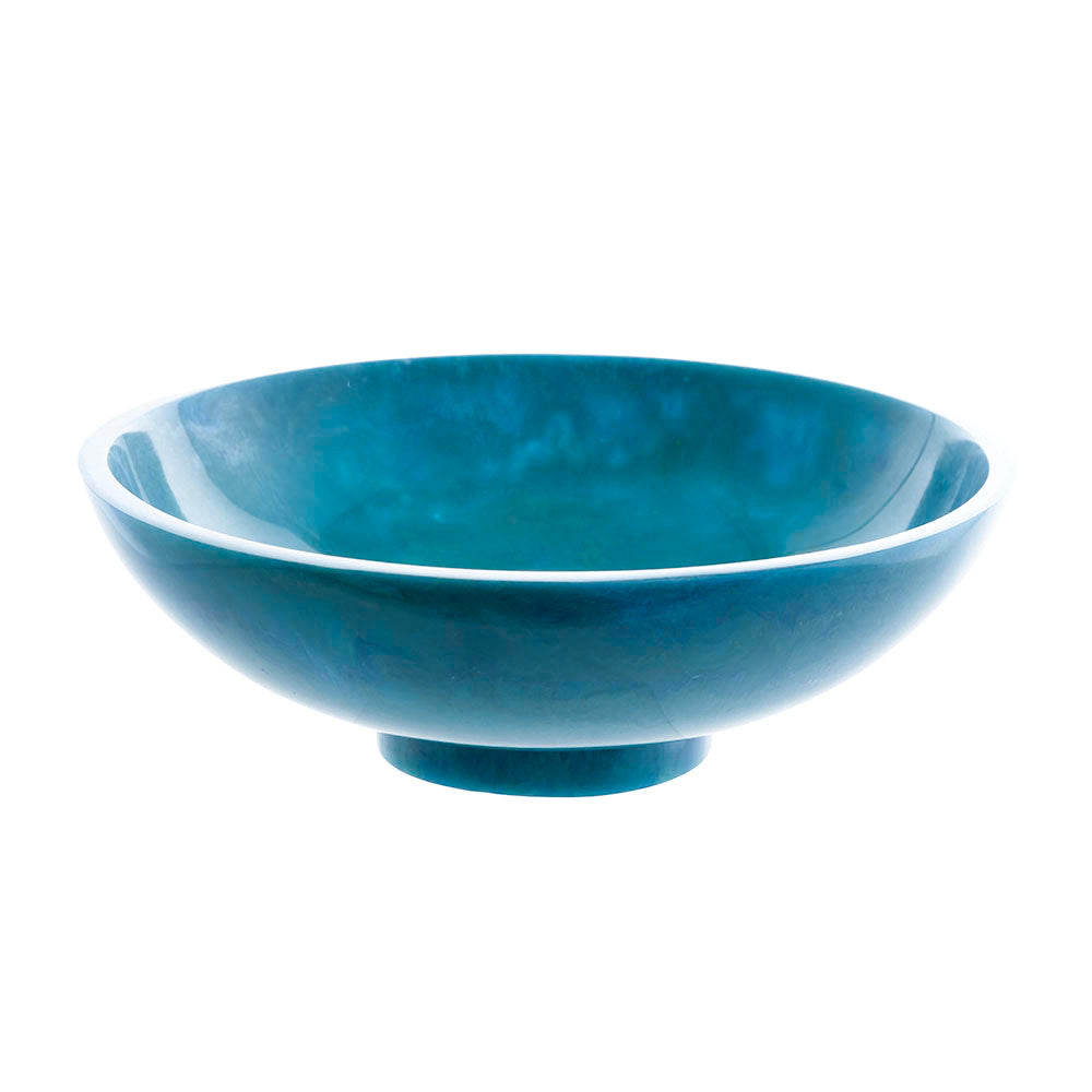 Ocean Resin Footed Bowl 24x8cm