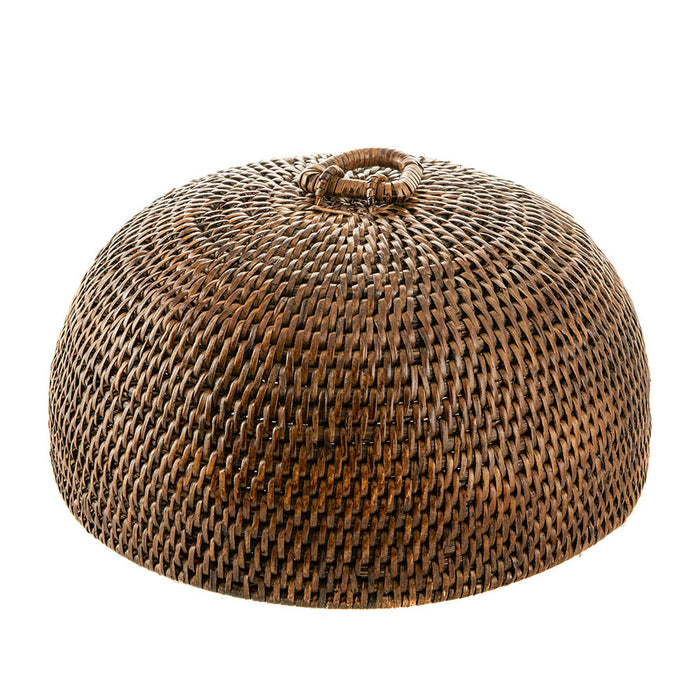 Dark Brown Rattan Food Cover 30cm