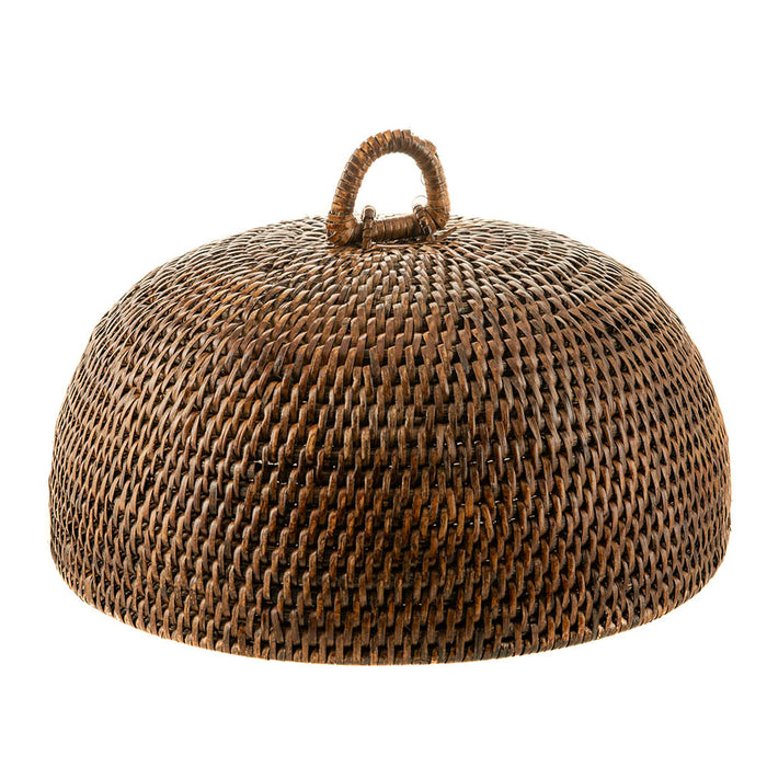 Dark Brown Rattan Food Cover 30cm
