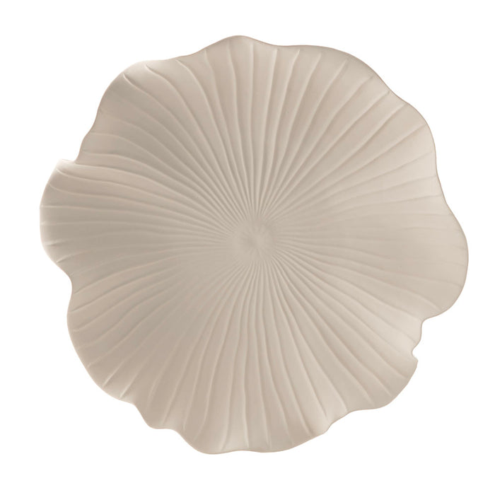 White Sculptural Decorative Bowl 38x38x7cm