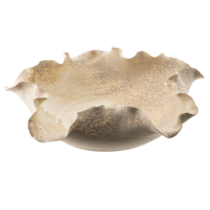 Sand Colour Flounced Decorative Bowl 38x39x12cm