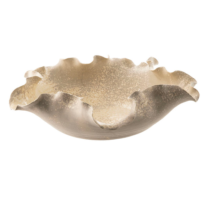 Sand Colour Flounced Decorative Bowl 38x39x12cm