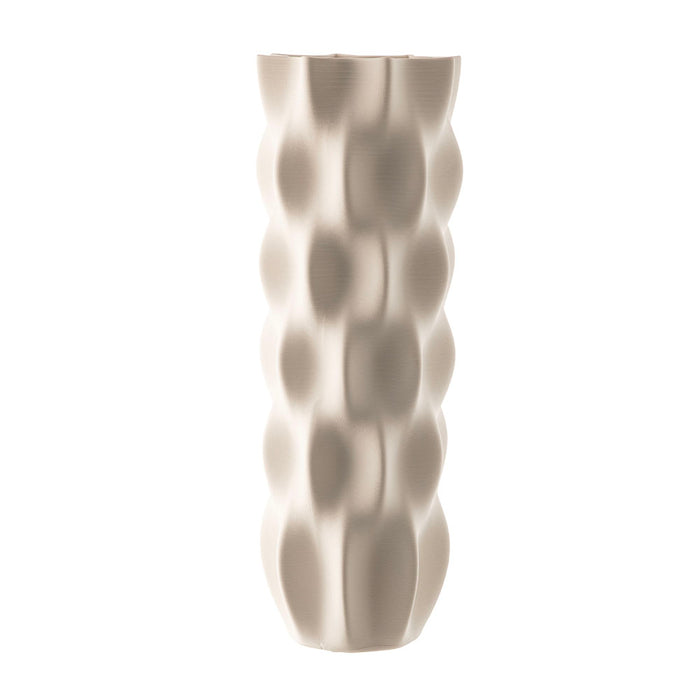 White Geo Pattern 3D Printed Ceramic Vase 18x49cm