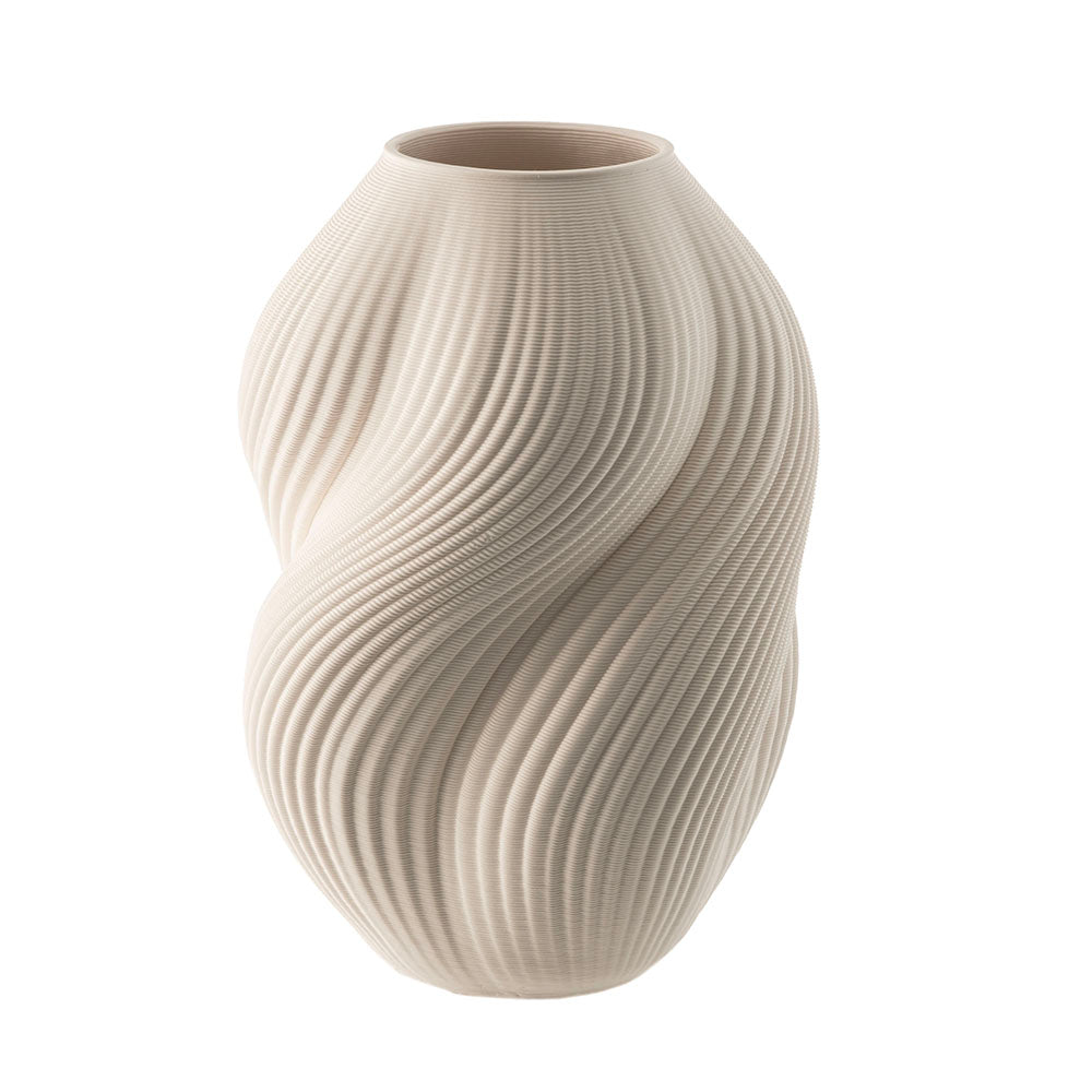 Wave 3D Printed 16x16x27cm Ceramic Vase