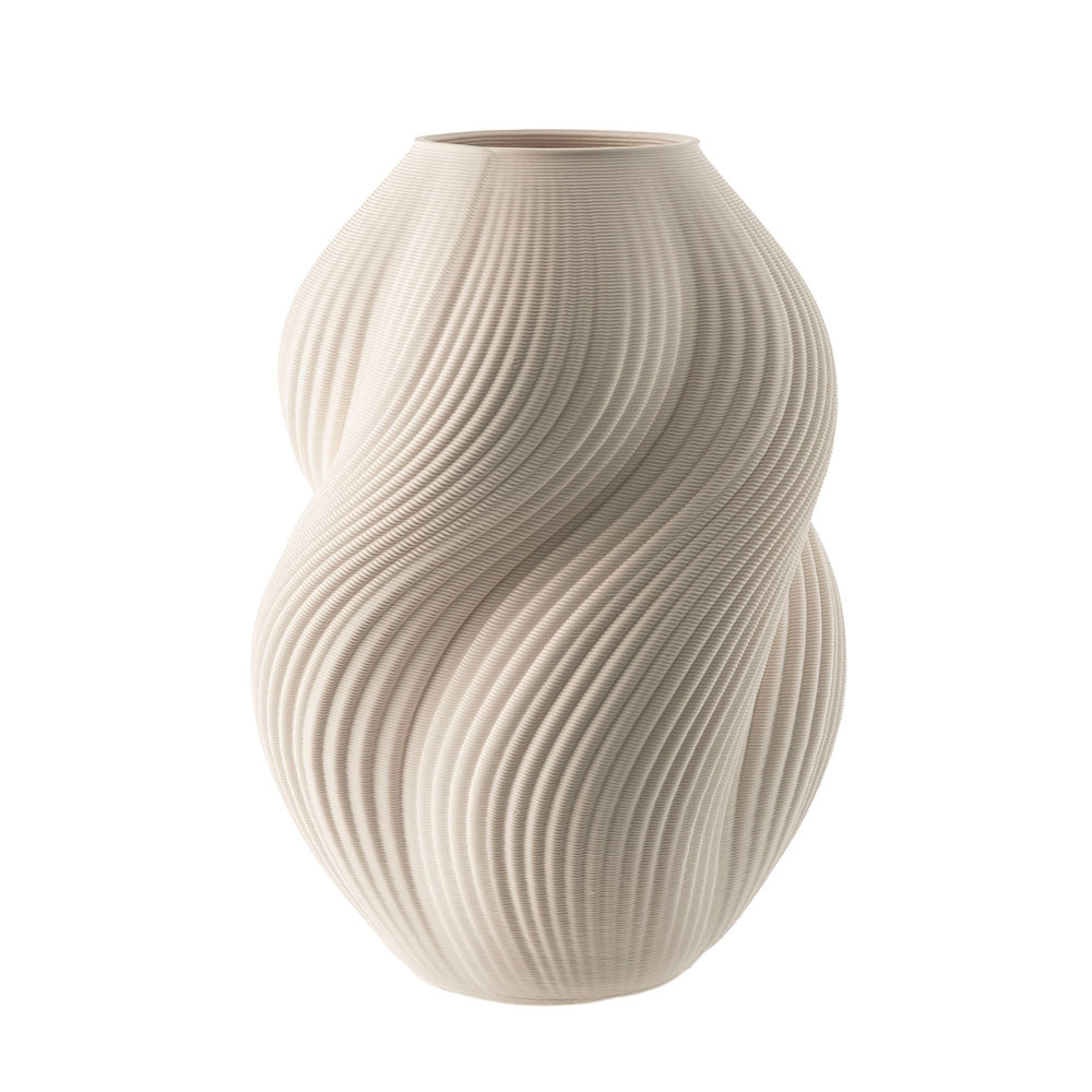 Wave 3D Printed 16x16x27cm Ceramic Vase