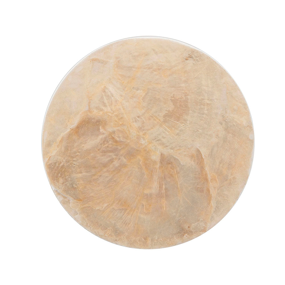 Gold Capiz Round Coaster Set/4