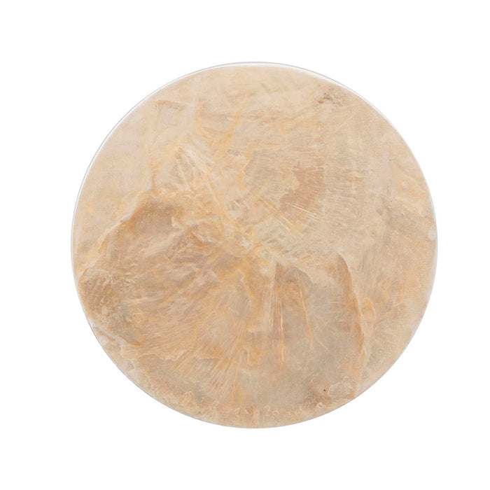 Gold Capiz Round Coaster Set/4