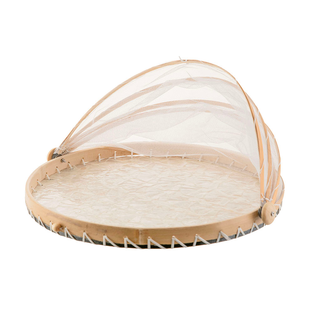 White Capiz Food Cover 40x3cm