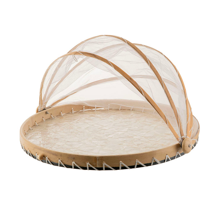 White Capiz Food Cover 40x3cm