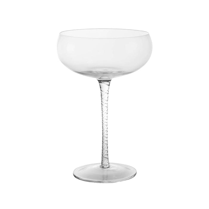 Coupe Glass with Swirl Stem