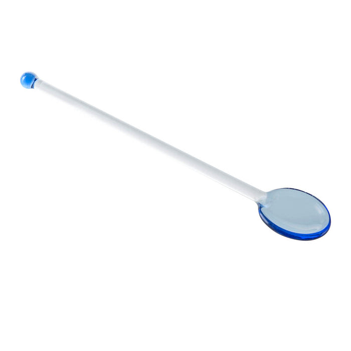 Glass Bar Spoon Blue & Clear