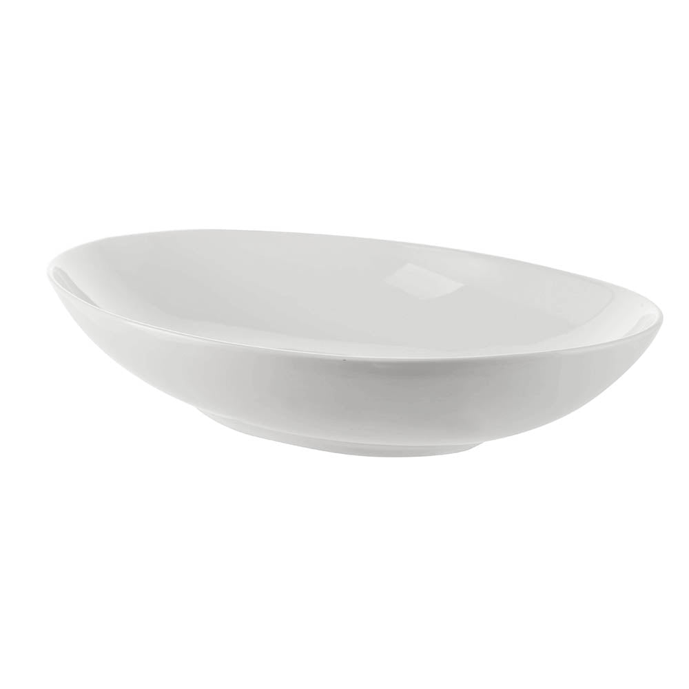 White Oval Bowl 30x20cm