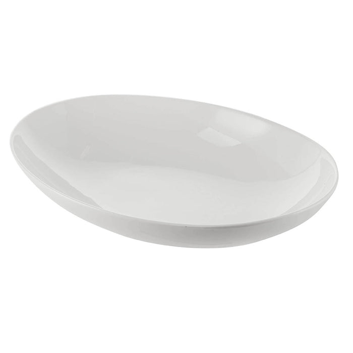 White Oval Bowl 30x20cm