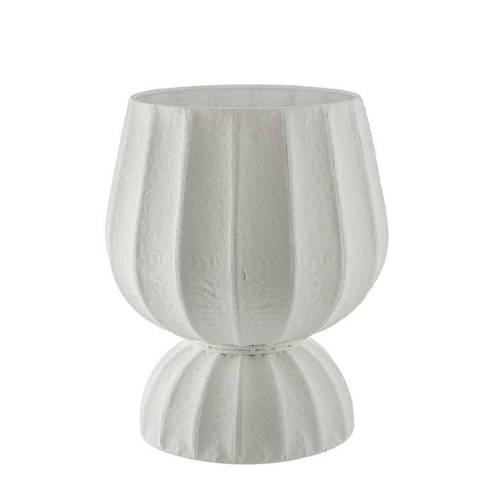 White Textured Metal Pot Small 24x30cm