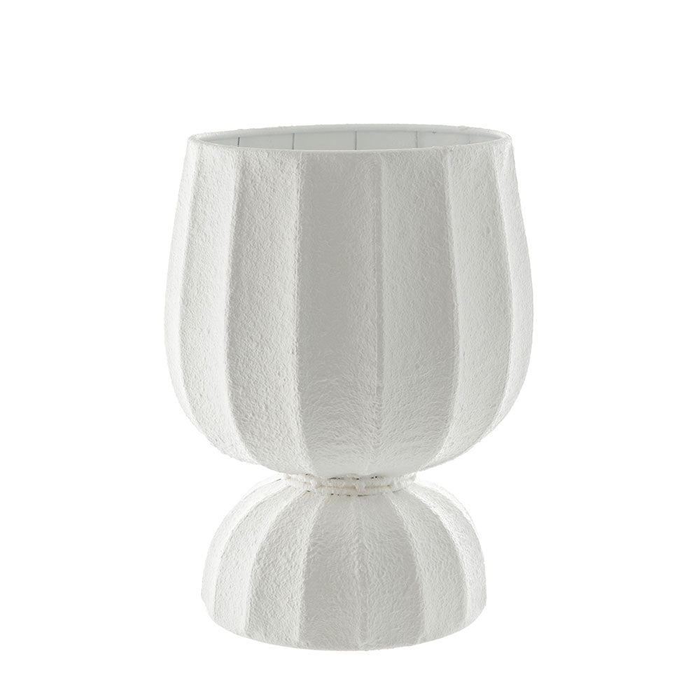 White Textured Metal Pot Large 32x38cm