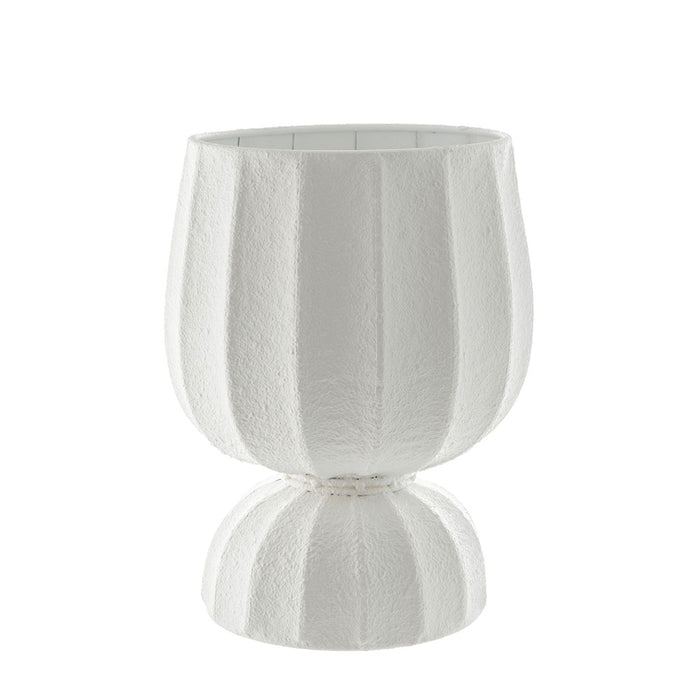 White Textured Metal Pot Large 32x38cm