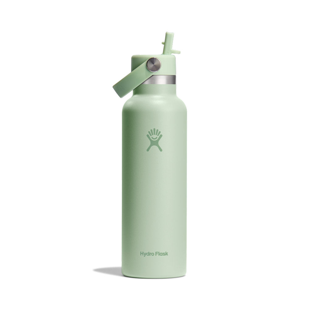 Hydro Flask Standard Mouth Aloe Bottle with Flex Straw Cap 621ml