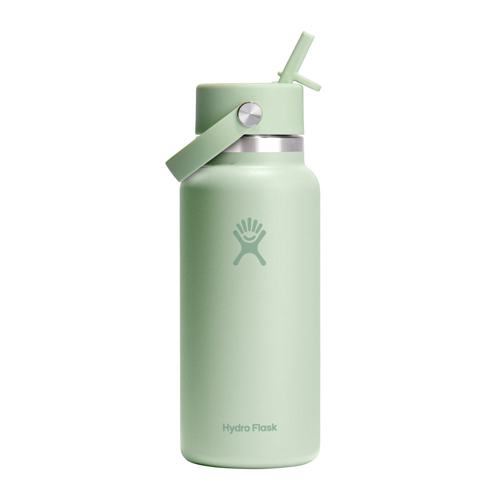 Hydro Flask Wide Mouth Aloe Bottle with Flex Straw Cap 946ml