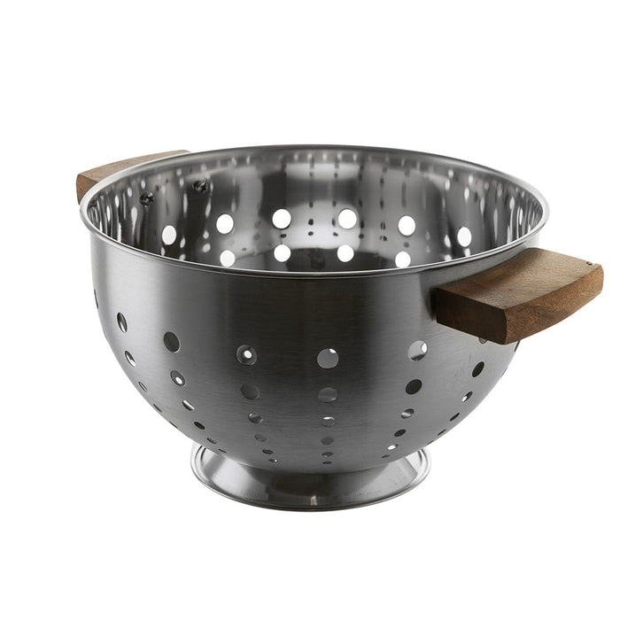 Stainless Steel Colander with Wood Handles