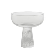 Coupe Glass with Heavy Swirl Stem