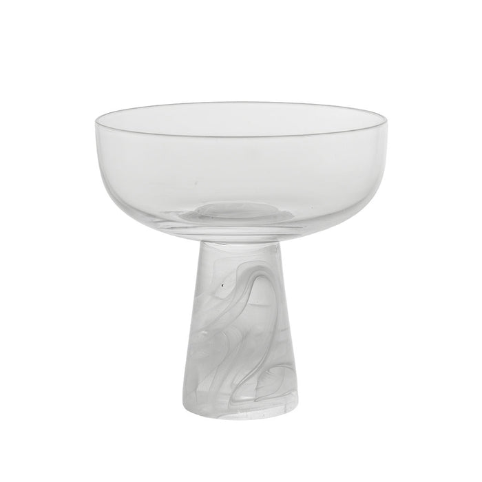 Coupe Glass with Heavy Swirl Stem