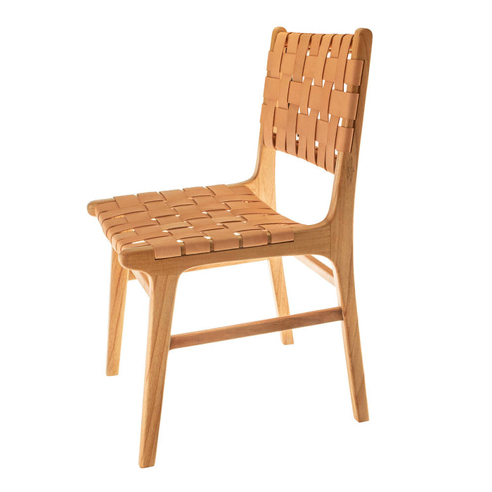 Numandu Wood & Leather 87x51x56cm Chair