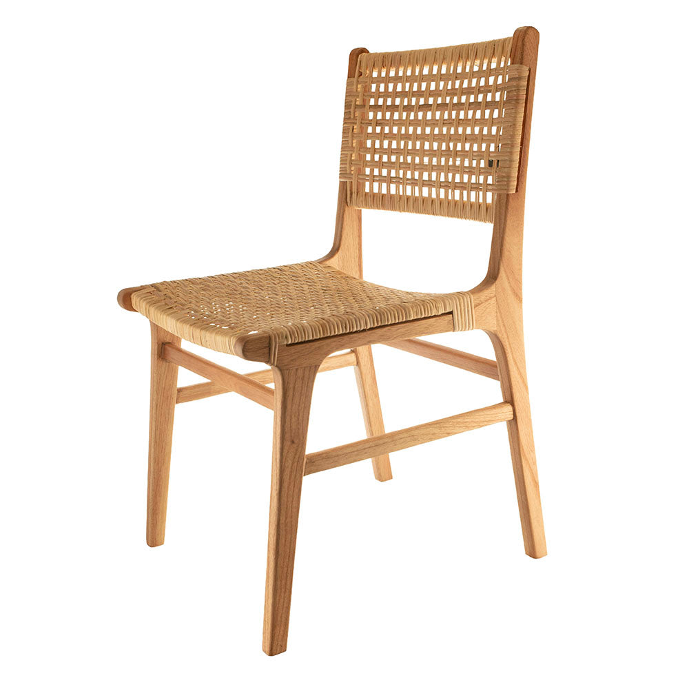 Ramadu Wood & Rattan 87x51x56cm Chair