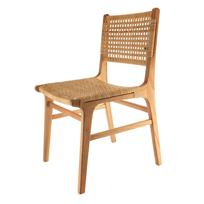 Ramadu Wood & Rattan 87x51x56cm Chair