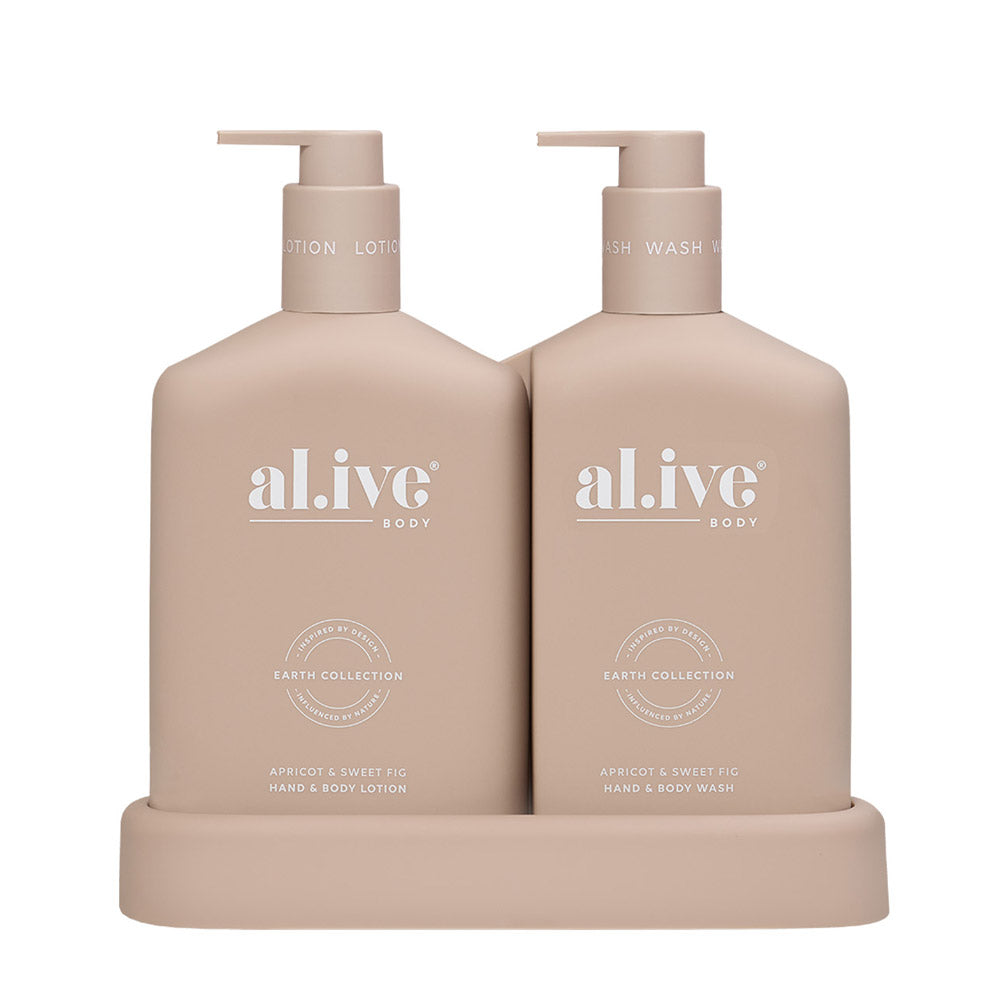 al.ive body Apricot & Sweet Fig Wash & Lotion Duo